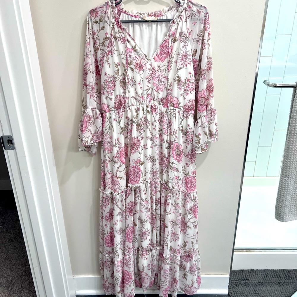 Floral print maxi dress